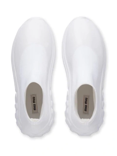 MIU MIU 袜式运动鞋 - 白色