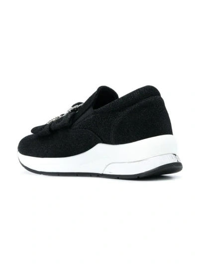 Shop Liu •jo Liu Jo Bow Buckle Sneakers - Black