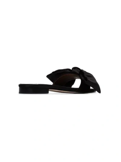 Newbark Black Eva Satin Slides In Black