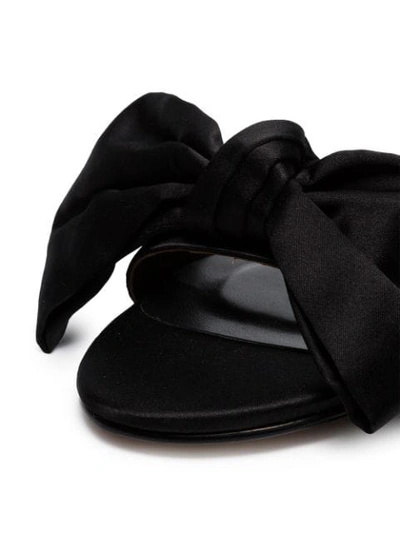 Newbark Black Eva Satin Slides In Black