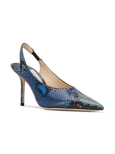 Shop Jimmy Choo Ivy 85 Pumps In Blue