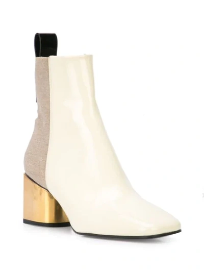 Shop Proenza Schouler Metallic Heel Boots - White