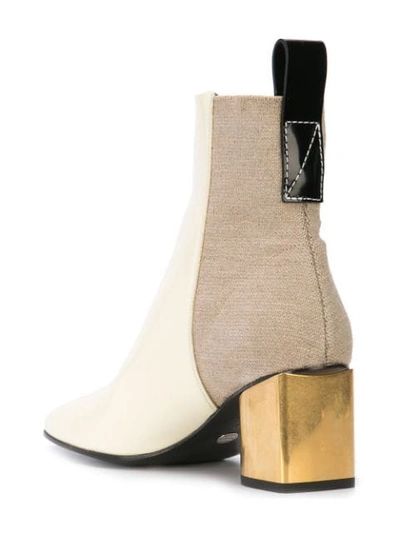 Shop Proenza Schouler Metallic Heel Boots - White