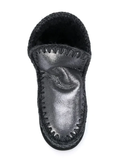 Shop Mou Stitched Eskimo Boots - Black