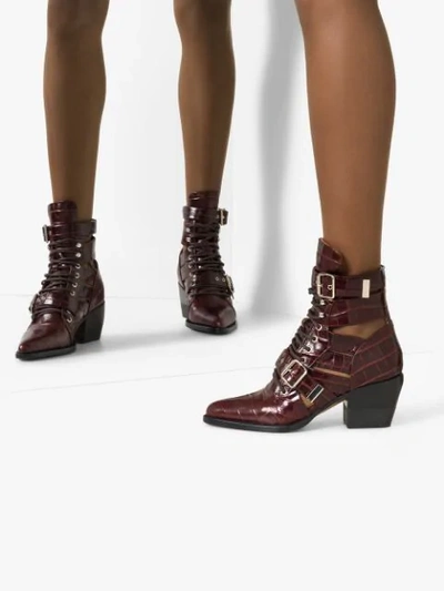 Shop Chloé Rylee 60mm Ankle Boots In Brown