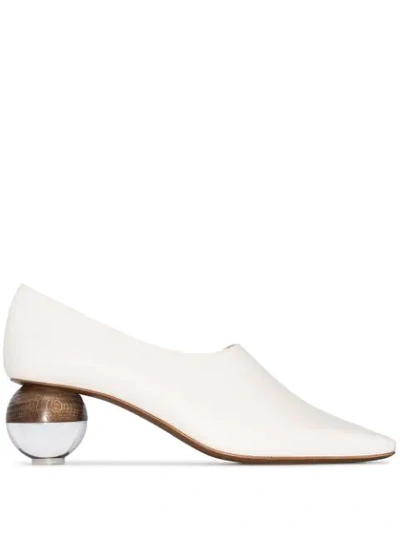 Shop Neous Orchis Ball Heel Pumps In Neutrals