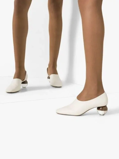 Shop Neous Orchis Ball Heel Pumps In Neutrals