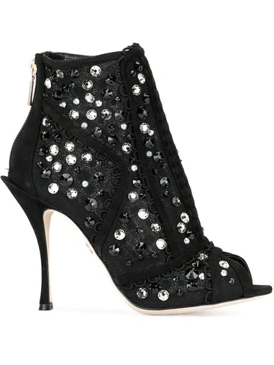 Shop Dolce & Gabbana Bette Ankle Booties In Black
