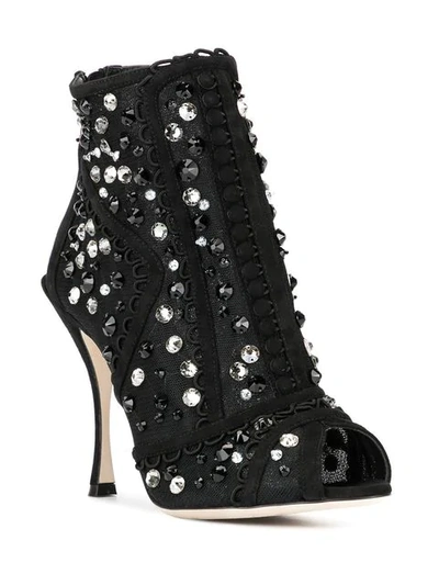 Shop Dolce & Gabbana Bette Ankle Booties In Black