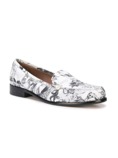 Shop Tabitha Simmons Blakie Fairy Print Loafers In White ,black