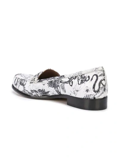 Shop Tabitha Simmons Blakie Fairy Print Loafers In White ,black