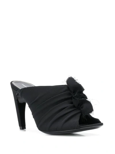 Shop Proenza Schouler Ruched Curved Heel Sandals In Black