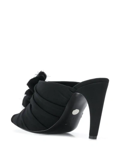 Shop Proenza Schouler Ruched Curved Heel Sandals In Black