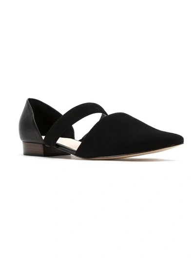 Shop Egrey Pointed Toe Ballerinas In Black