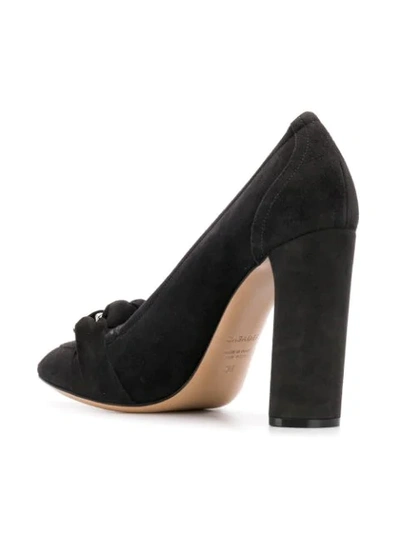 Shop Casadei Chain Toe Detail Pumps In Black