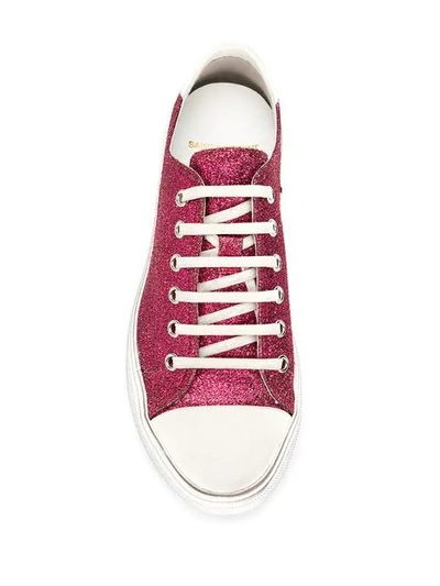 Shop Saint Laurent Glittery Sneakers In Pink