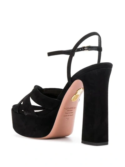 Shop Aquazzura Baba Platform Sandals In Black