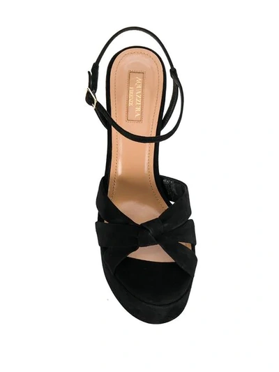 Shop Aquazzura Baba Platform Sandals In Black