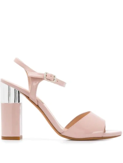 Shop Albano Block Heel Sandals In Pink