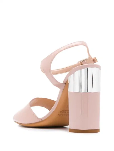 Shop Albano Block Heel Sandals In Pink