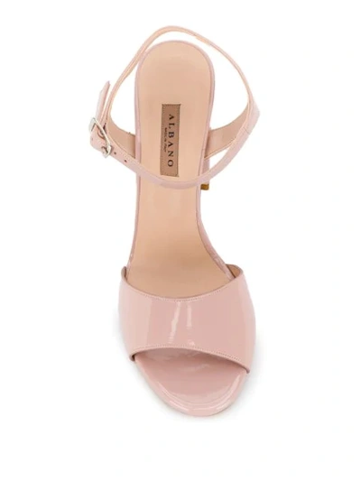 Shop Albano Block Heel Sandals In Pink