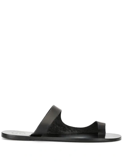 Shop Atp Atelier Dina Sandals In Black