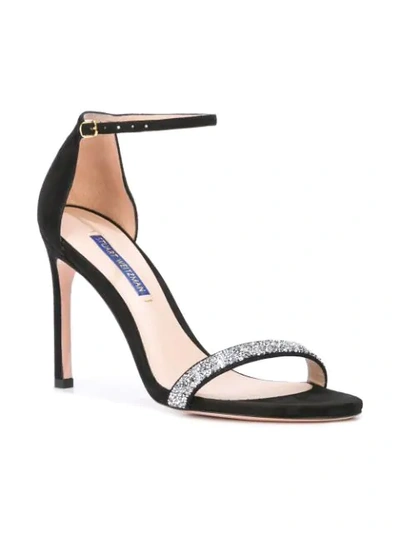 Shop Stuart Weitzman Nudistsong Stiletto Sandals In Black