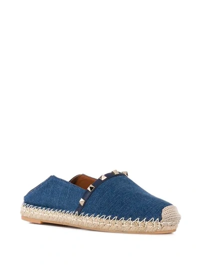 VALENTINO VALENTINO GARAVANI ROCKSTUD ESPADRILLES - 蓝色