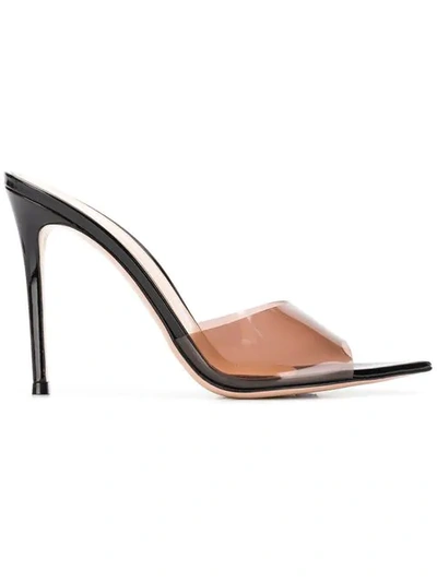 Shop Gianvito Rossi Open Toe Mules In Black