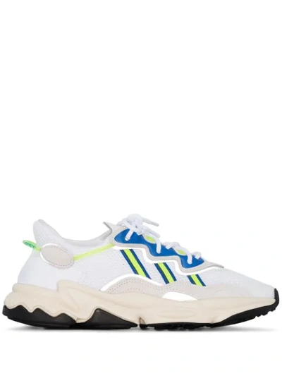ADIDAS WHITE OZWEEGO LOW TOP SNEAKERS - 白色