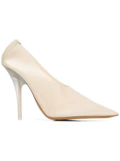 Shop Yeezy Pointed Toe Pumps In Neutrals