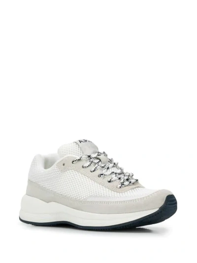 Shop Apc Mesh Sneakers In White