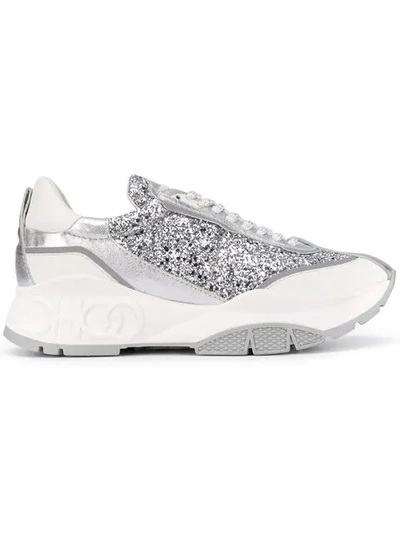 Shop Jimmy Choo Raine Sneakers In Silver