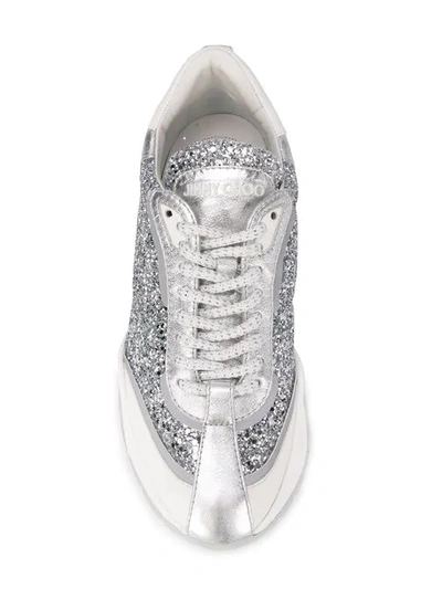 Shop Jimmy Choo Raine Sneakers In Silver