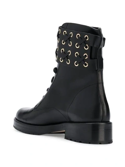 Shop Red Valentino Red(v) Buckled Ankle Boots In Black