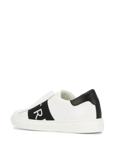 Shop L'autre Chose Two Tone Laceless Sneakers In White