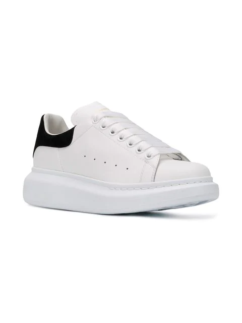 Alexander Mcqueen Suede-trimmed Leather Exaggerated-sole Sneakers In ...