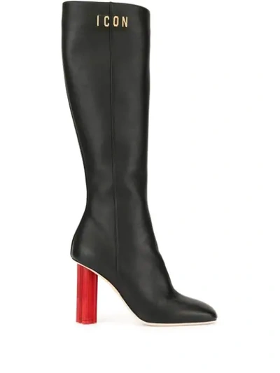 Shop Dsquared2 Icon Boots In Black