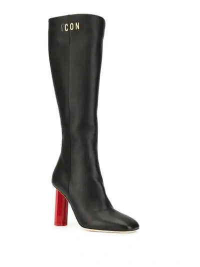 Shop Dsquared2 Icon Boots In Black