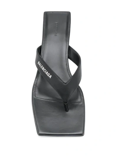 Shop Balenciaga Metallic Heel Sandals In Black
