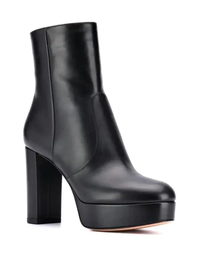 GIANVITO ROSSI PLATFORM ANKLE BOOTS - 黑色