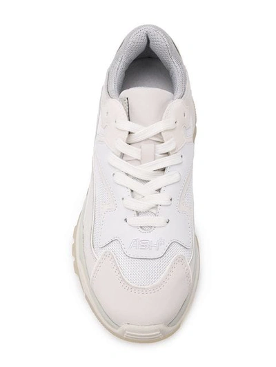 Shop Ash Addict Chunky-sole Sneakers In White