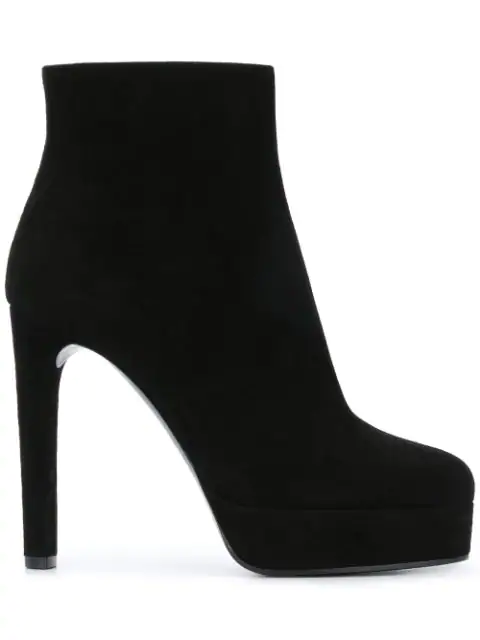 black platform ankle boot