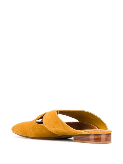 Shop Etro Flat Pointed Slippers - Brown
