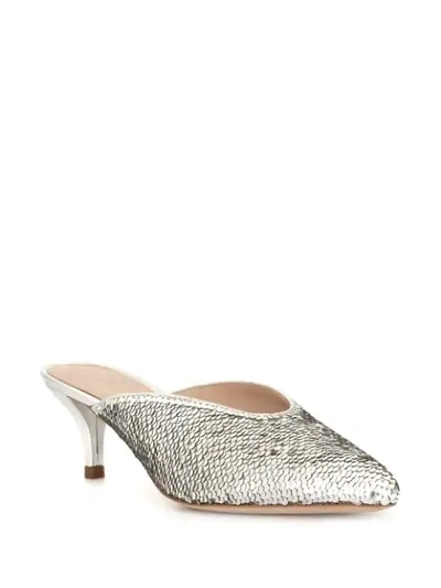 Shop Loeffler Randall Spitze Mules Mit Pailletten In Silver