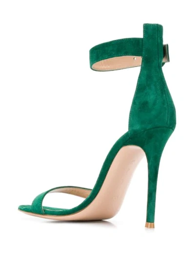 Shop Gianvito Rossi Portofino 105mm Suede Sandals In Green