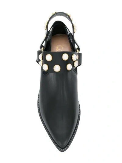 Shop Coliac Pearl Embellished Boots - Black