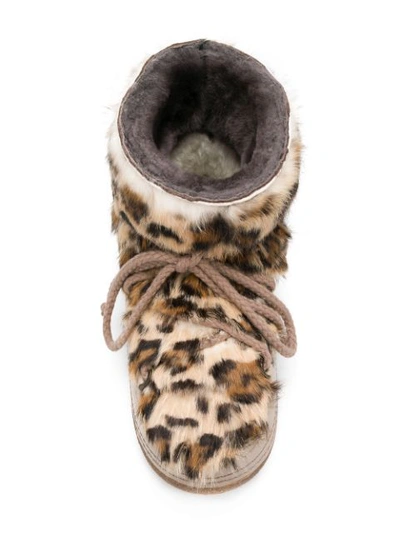 Shop Inari Leopard Print Snow Boots In Neutrals
