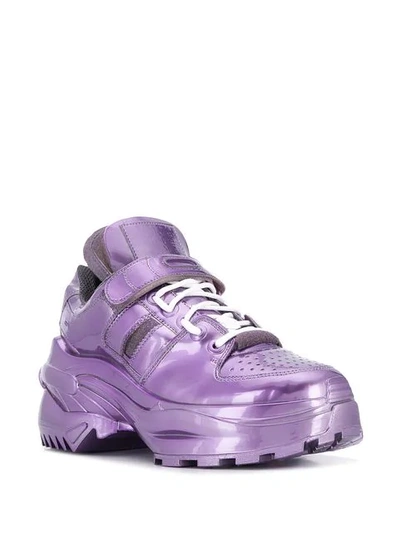 Shop Maison Margiela Retro Fit Sneakers In Purple