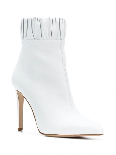 Shop Chloe Gosselin Gathered Ankle Boots In White